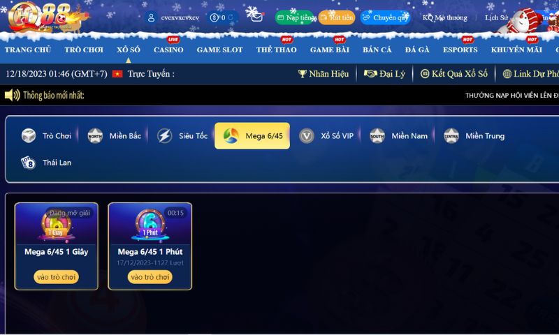 Hình thức lựa chọn xổ số qh88